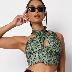 Missguided snakeskin top. Brand new!